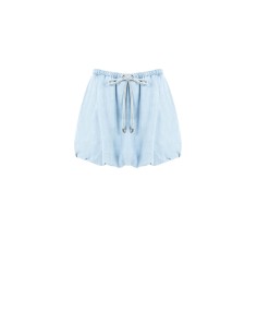 Denim ballon-minirok met zakken van Rinascimento