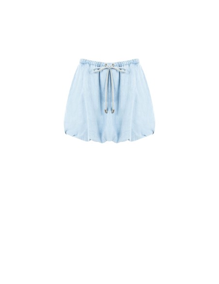 Minijupe ballon en denim avec poches Rinascimento