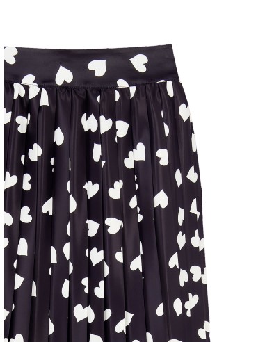Minijupe plissée en satin Rinascimento Hearts