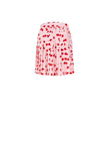 Minijupe plissée en satin Rinascimento Hearts