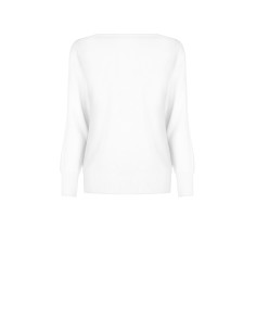 Barchetta Neck Sweater With Embroidered Logo Rinascimento 2