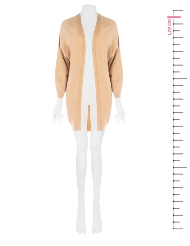 Rinascimento Cardigan long en maille sans boutons