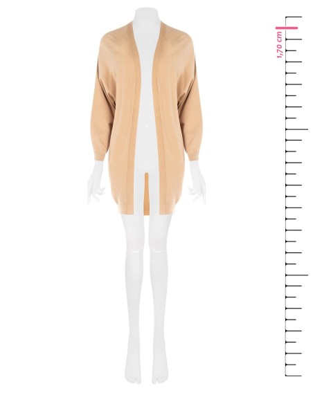 Rinascimento Cardigan long en maille sans boutons