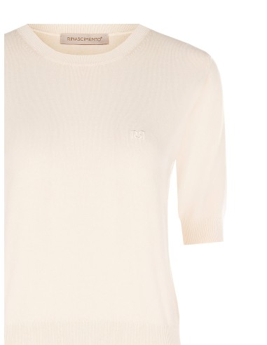 Pull en viscose avec logo Rr brodé Rinascimento