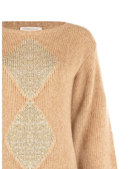 Pull avec Maxi Lurex Rhinestones Rinascimento