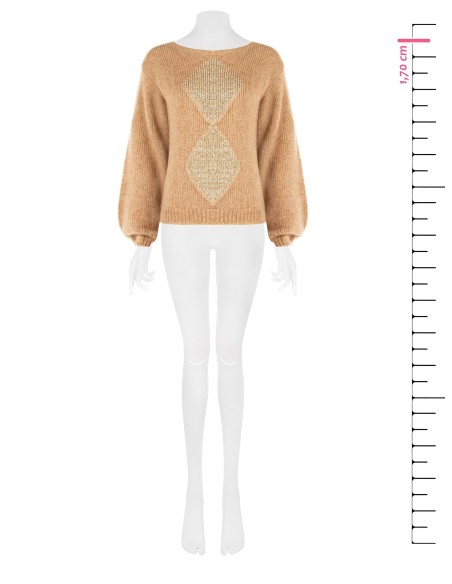 Pull avec Maxi Lurex Rhinestones Rinascimento
