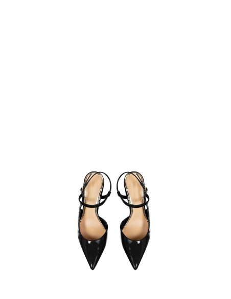 Escarpins slingback à talon moyen vernis Rinascimento