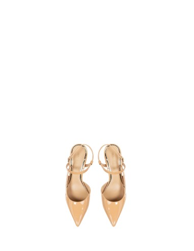 Escarpins slingback à talon moyen vernis Rinascimento