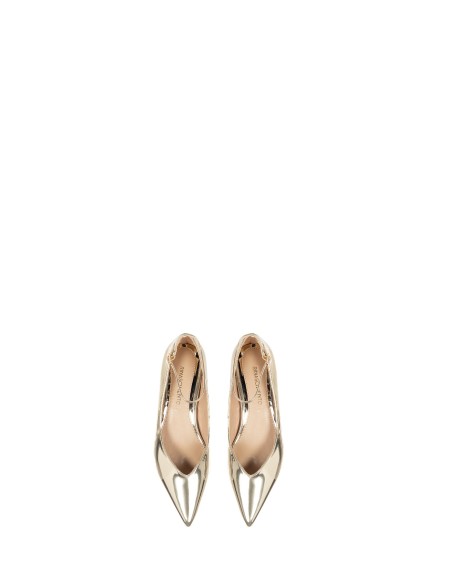 Ballerines à bout métallisé et petit talon Rinascimento