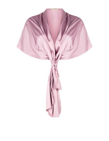 Rinascimento Curvy Satin Wrap Stole (étole enveloppante en satin)