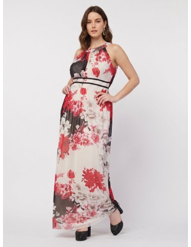 Rinascimento Curvy Robe longue en tulle imprimé