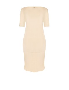 Curvy T-Shirt Dress With Seamed Seams And Raw Cut Neckline Rinascimento Curvy 2