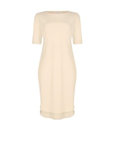 Curvy T-Shirt Dress With Seamed Seams And Raw Cut Neckline Rinascimento Curvy