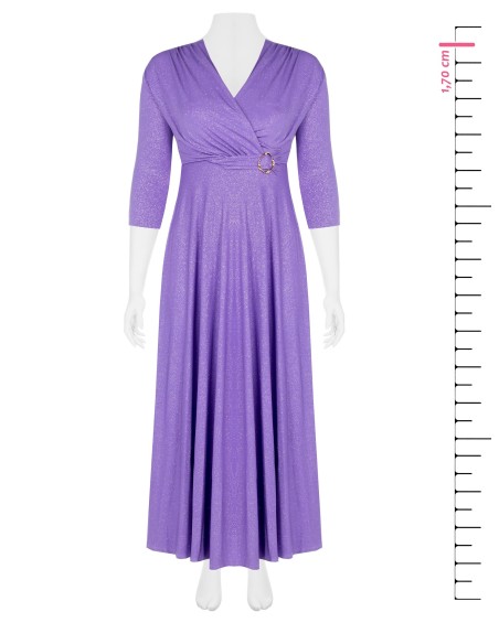 Rinascimento Curvy V-neck Glitter Glitter Slinky Long Dress