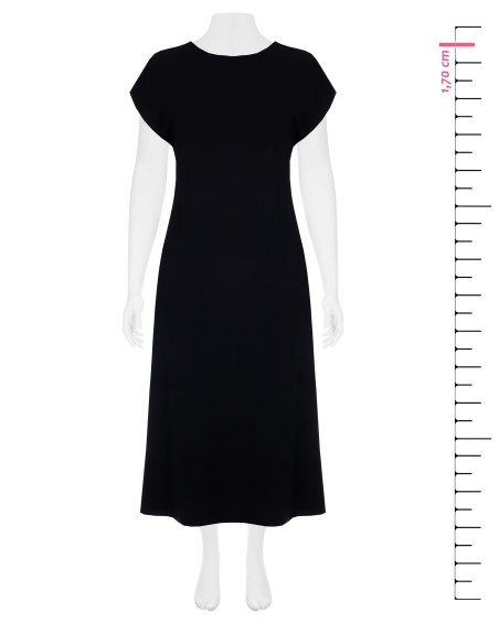 Rinascimento Curvy V-Neck Backless Fluid Fabric Long Dress