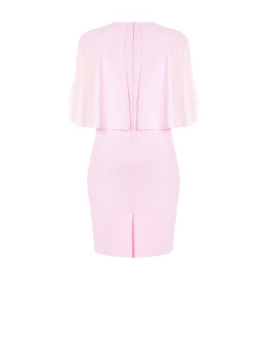 Robe fourreau en crêpe scuba avec manches en géorgette Rinascimento Curvy