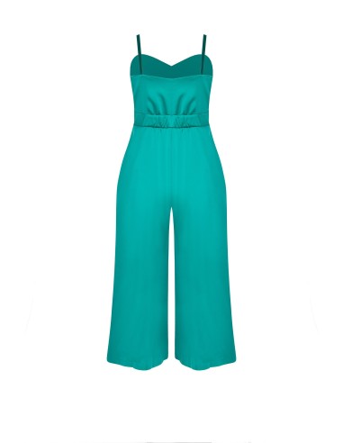 Curvy jumpsuit met gestructureerde satijnen broek en zakken Rinascimento Curvy