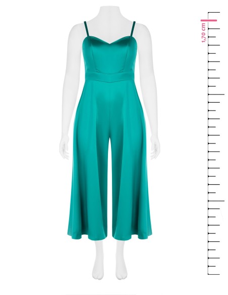 Curvy jumpsuit met gestructureerde satijnen broek en zakken Rinascimento Curvy