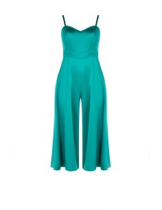 Curvy jumpsuit met gestructureerde satijnen broek en zakken Rinascimento Curvy