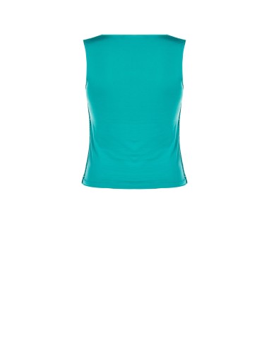 Curvy top aan de voorkant bedekt met pailletten en met een vierkante halslijn Rinascimento Curvy