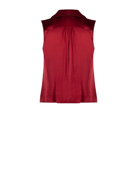 Chemisier fluide en satin Curvy avec cravate et chaîne à l'encolure Rinascimento Curvy