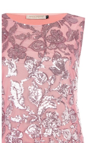 Top en tulle souple avec broderie de paillettes Rinascimento Curvy