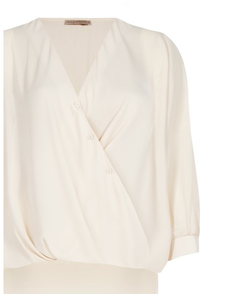 Blouse Curvy Fluide Asymétrique En Georgette Rinascimento Curvy