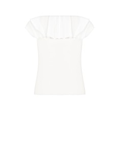 Blouse cintrée en georgette avec bouton bijou Rinascimento Curvy 2