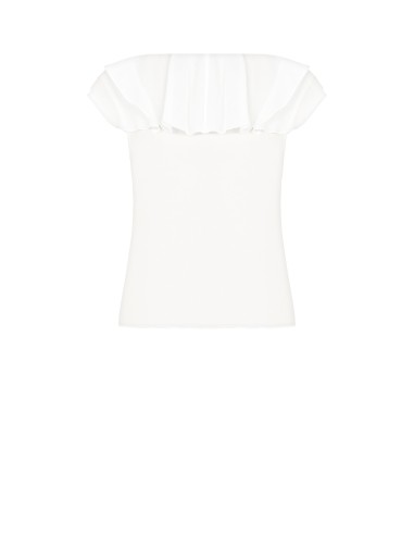 Getailleerde blouse van georgette met sierknoop Rinascimento Curvy
