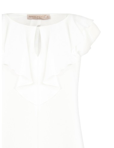 Blouse cintrée en georgette avec bouton bijou Rinascimento Curvy