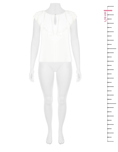 Getailleerde blouse van georgette met sierknoop Rinascimento Curvy
