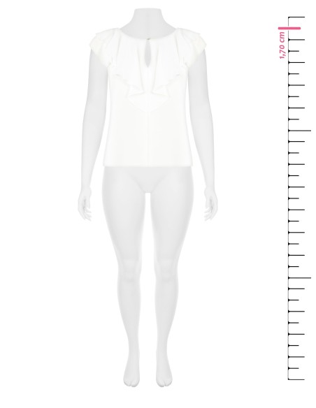 Blouse cintrée en georgette avec bouton bijou Rinascimento Curvy