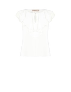 Blouse cintrée en georgette avec bouton bijou Rinascimento Curvy