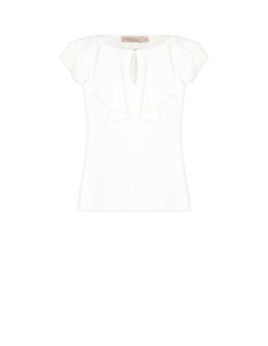 Blouse cintrée en georgette avec bouton bijou Rinascimento Curvy
