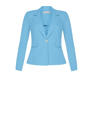 Rinascimento Curvy 1-Button Gold Blazer Jacket