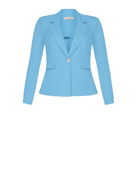 Rinascimento Curvy 1-Button Gold Blazer Jacket
