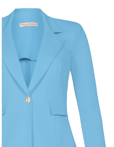 Rinascimento Curvy blazer met 1 gouden knoop