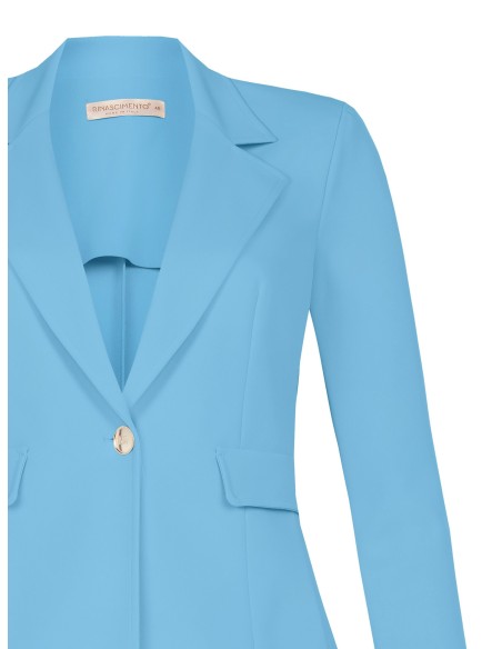 Rinascimento Curvy 1-Button Gold Blazer Jacket