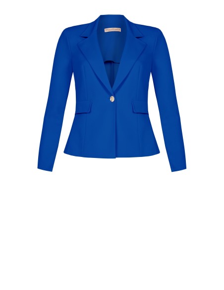 Rinascimento Curvy 1-Button Gold Blazer Jacket