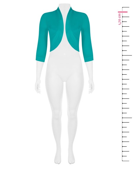 Curvy bolero schouderbedekking open in scuba-crêpe van Rinascimento Curvy