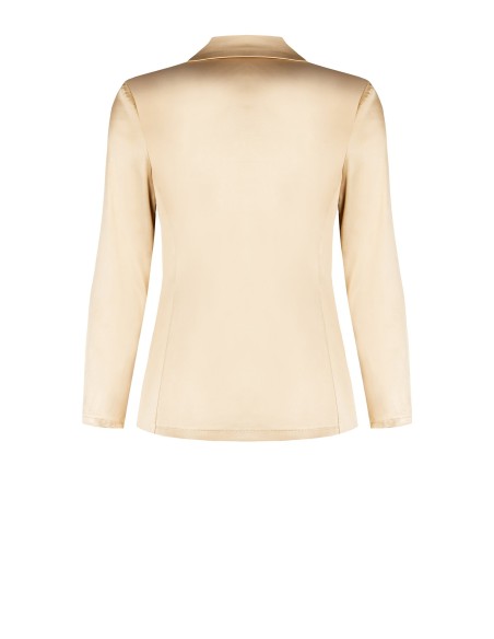 Veste blazer cintrée à un bouton en satin Rinascimento Curvy