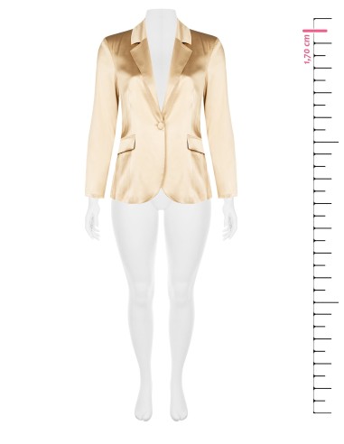 Veste blazer cintrée à un bouton en satin Rinascimento Curvy