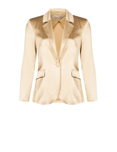 Veste blazer cintrée à un bouton en satin Rinascimento Curvy