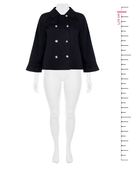 Manteau court et ample de style trench Rinascimento Curvy