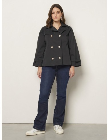 Manteau court et ample de style trench Rinascimento Curvy