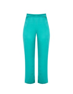Curvy-broek van satijn aan de voorkant en viscose aan de achterkant – Rinascimento Curvy