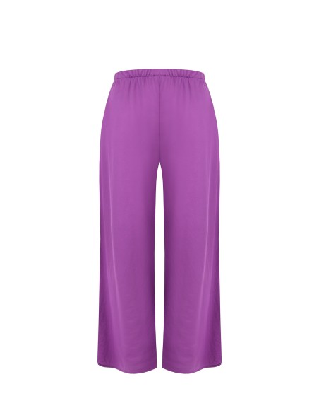 Pantalon de palais en viscose mélangée légèrement froissé Rinascimento Curvy