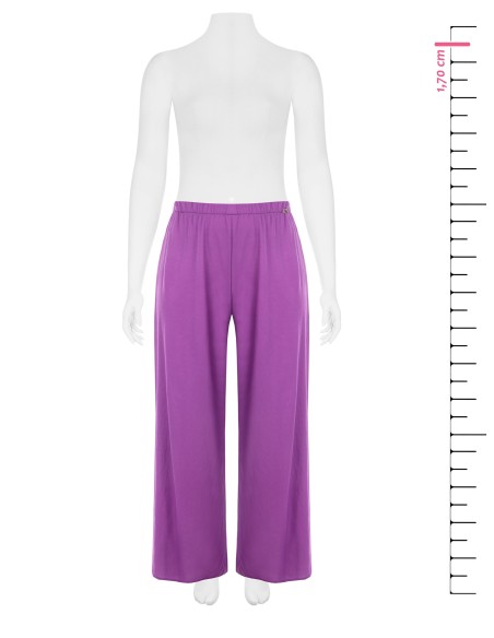 Pantalon de palais en viscose mélangée légèrement froissé Rinascimento Curvy