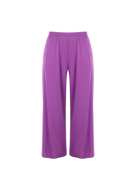 Pantalon de palais en viscose mélangée légèrement froissé Rinascimento Curvy