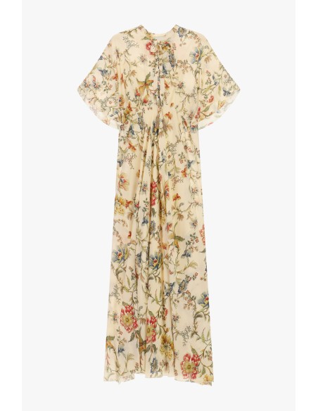 Robe longue à imprimé floral manches larges Dixie